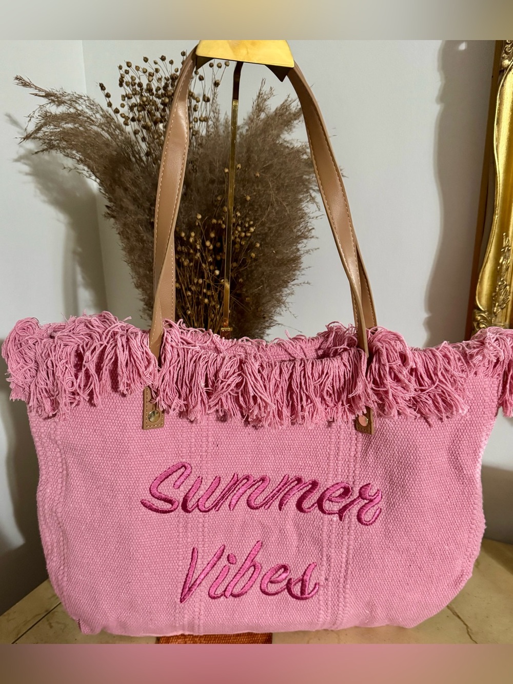 'Summer Vibes' Fringe Tote Bag NWOT